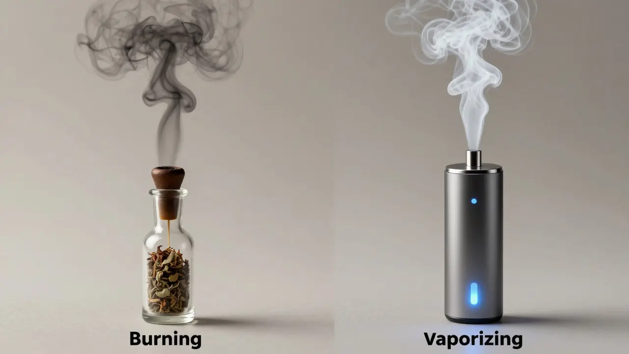 Srovnání kouření a vaporizace HHC produktů