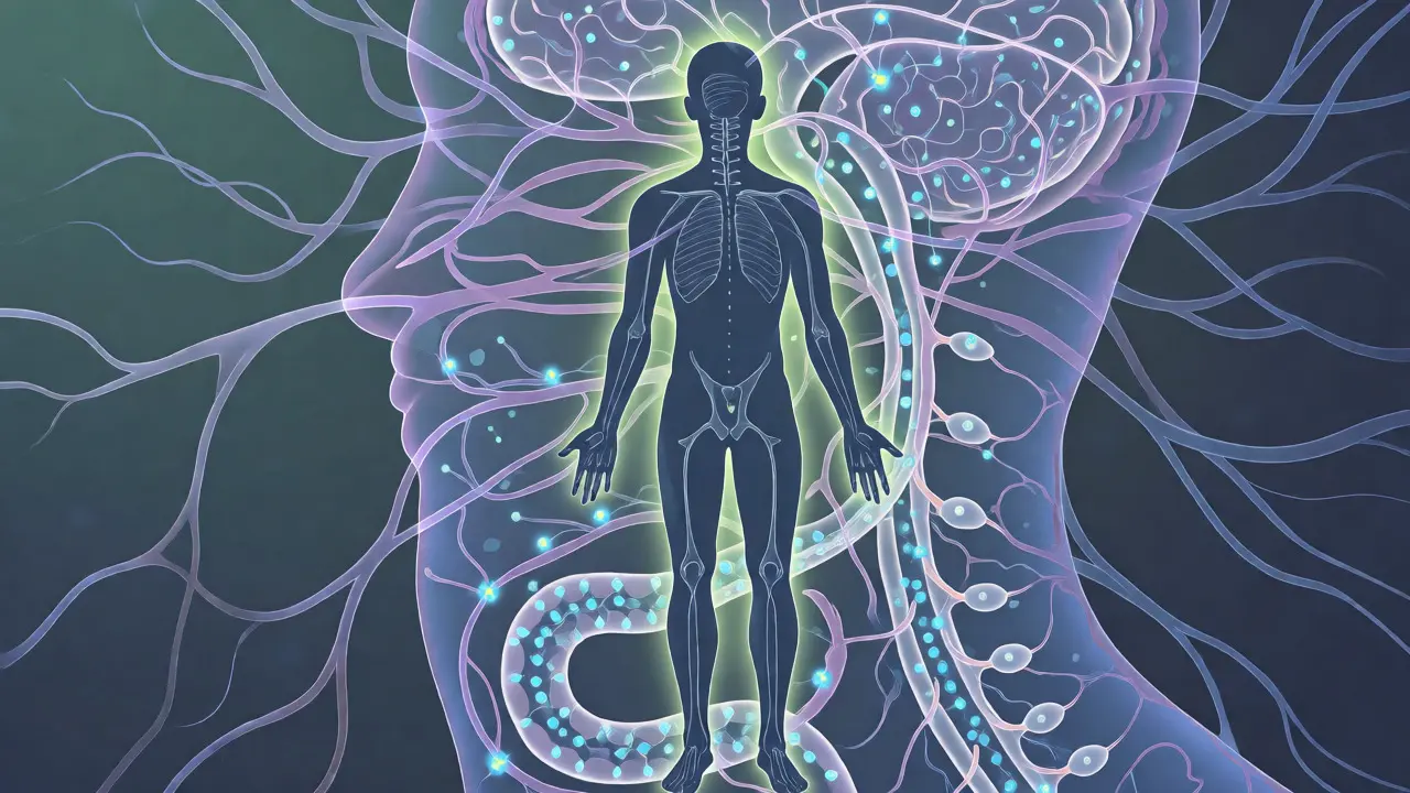 Ilustrace interakce CBD s endokanabinoidním systémem