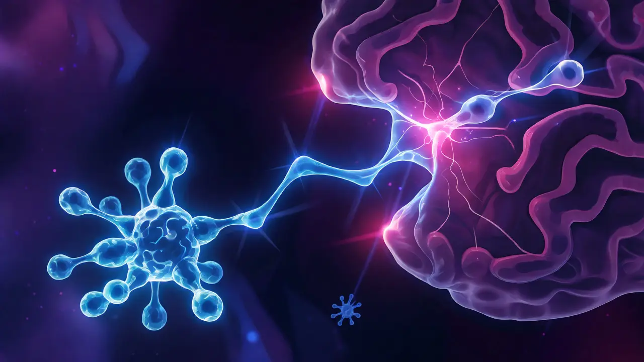 Ilustrace vazby molekuly THCP na receptor
